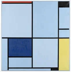 Tableau 1, con rosso, nero, blu e giallo, 1921